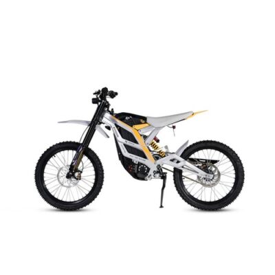 79BIKE Falcon Pro electric dirt bike in Silver / Yellow