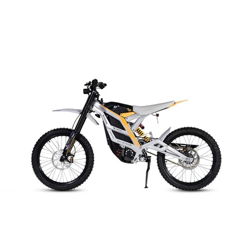 79BIKE Falcon Pro electric dirt bike in Silver / Yellow
